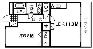 【間取り】 | アシューレ東岸和田