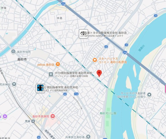 高砂市荒井町小松原4丁目　中古戸建の地図