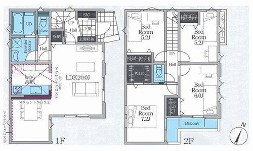 【仲介手数料０円】座間市相模が丘9期　新築一戸建ての間取り|【仲介手数料０円】座間市相模が丘9期　新築一戸建て