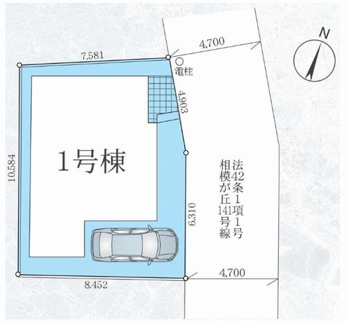 【仲介手数料０円】座間市相模が丘9期　新築一戸建ての区画図|【仲介手数料０円】座間市相模が丘9期　新築一戸建て