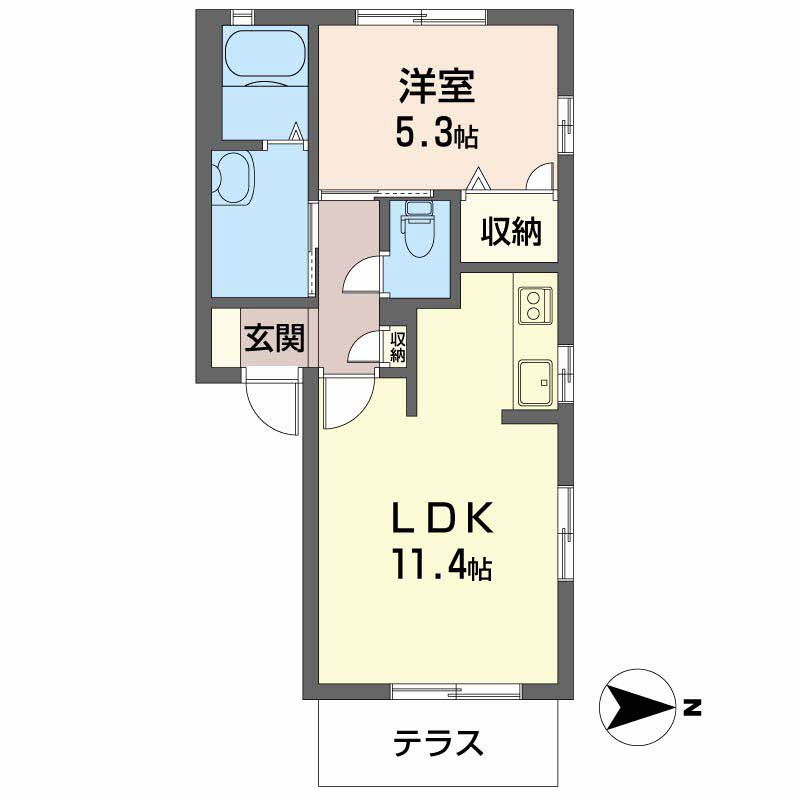 シャーメゾンかみや　A棟の間取り