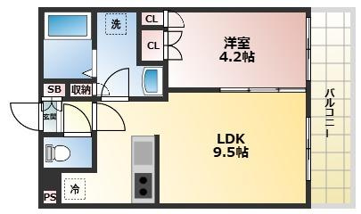 ブリージェ夙川南郷の間取り