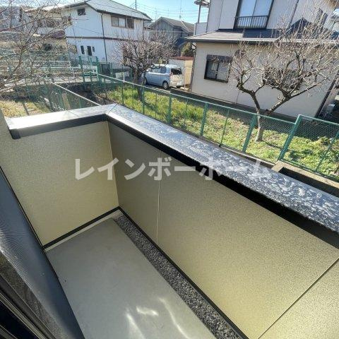 MELDIA岩槻Ⅵのバルコニー