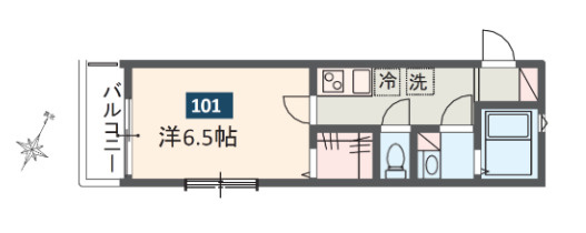 MELDIA岩槻Ⅵの間取り
