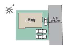 藤沢市遠藤　新築戸建　全１棟の区画図