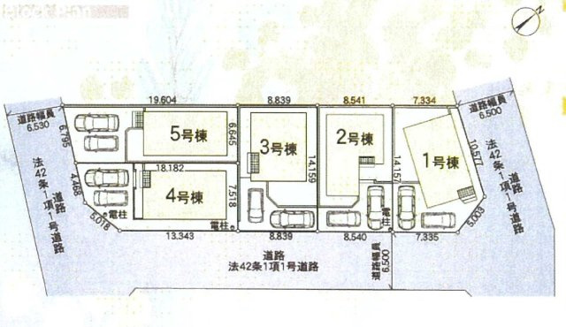 【横浜市青葉区奈良町2762-210全5棟新築戸建て】★仲介手数料無料★（奈良小学校・奈良中学校）の区画図