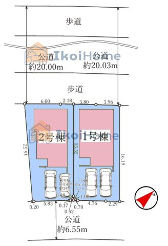 神戸市西区春日台2丁目　2期1号棟　新築戸建のエントランス|前面道路は6.5M幅で広々しています。駐車がし易く、車の対面のすれ違いも楽にできます。
