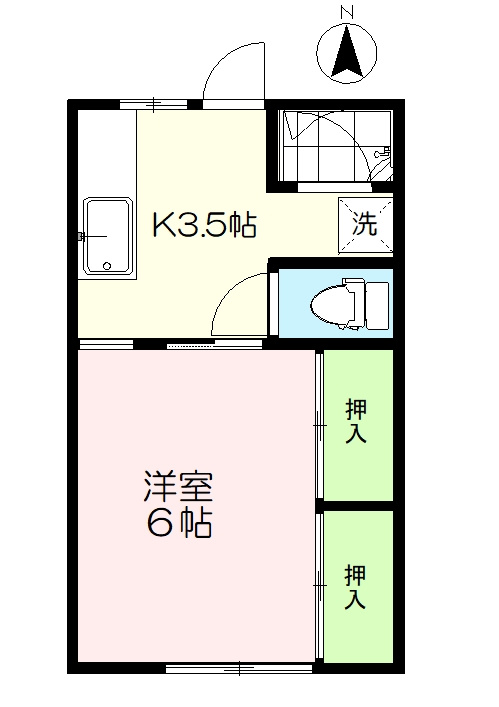 コーポクラモチの間取り|１K、２０㎡