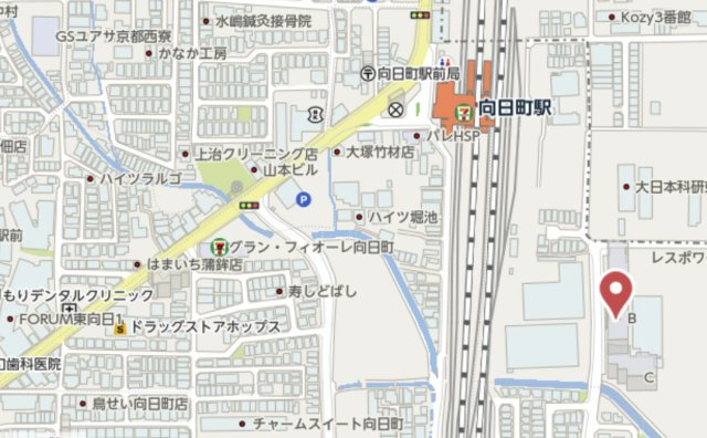 レスポワール向日町ステーションフロント　3階の地図