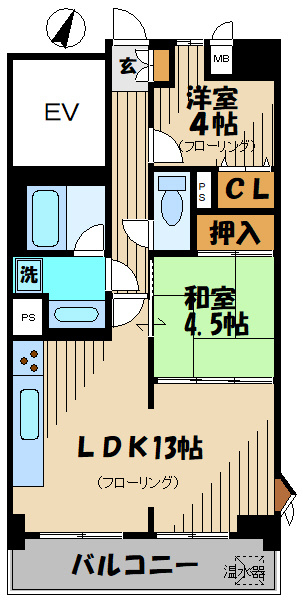 ライオンズマンション東所沢第二の間取り