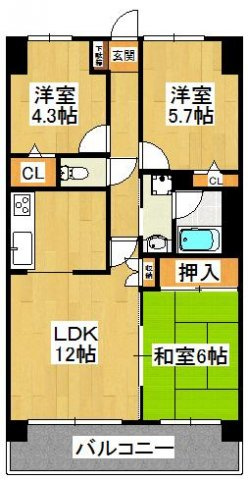 東急ドエルアルス西船橋の間取り