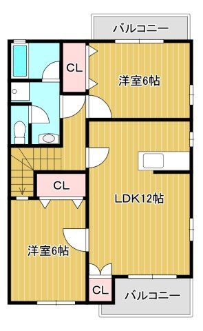 ハーブメゾン多田Bの間取り