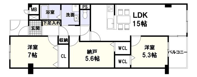 くずはセンチュリータウン四番館の間取り