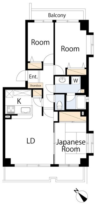 市川市南行徳１丁目の賃貸マンションの間取り