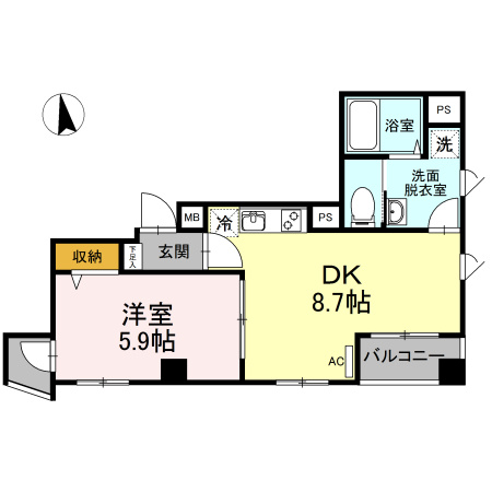 【間取り】 | ヴィレッヂ大和東 