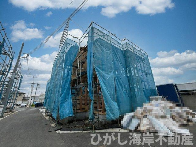 平塚市四之宮1丁目　新築戸建　全７棟の外観|7月4日撮影　建築中　現地外観