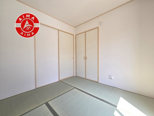 古賀市千鳥2丁目第1-2棟（B号棟）の和室|将来的に、琉球畳を引きまして和室風にすることも可能です。