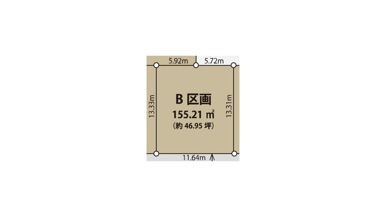 日野市大坂上　全５区画土地分譲　B区画の土地図