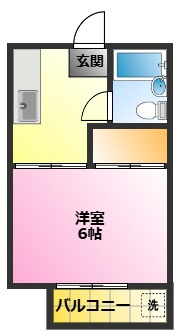 ホワイトコートカヤの間取り|２口ガスコンロ設置可♪