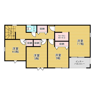 【間取り】 | 柏原町南多田新築分譲住宅 | 2階