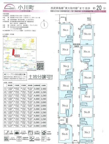 【Ville Clair】小川町　－小平536期－|□売主作成による販売用の図面(マイソク)です。この図面には売主の工夫(お客様へ本物件のメリットをうまく伝えられる様)が良く表れています。□