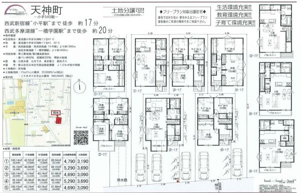 【Ville Clair】天神町　－小平549期－のその他|□売主作成による販売用の図面(マイソク)です。この図面には売主の工夫(お客様へ本物件のメリットをうまく伝えられる様)が良く表れています。□