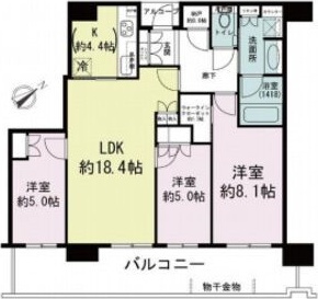 ザ・パークハウス中之島タワーの間取り