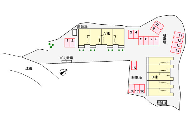アイヒルズ　ネクストBの区画図