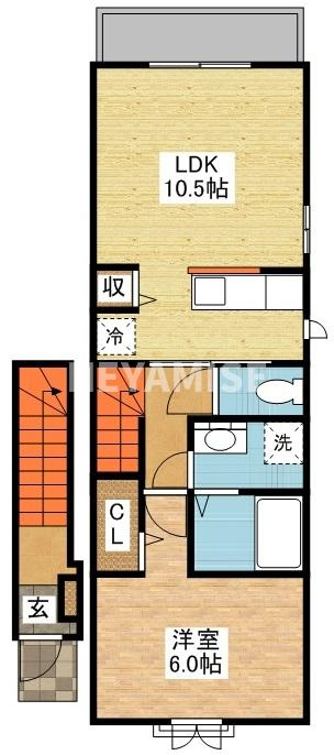 アイヒルズ　ネクストBの間取り
