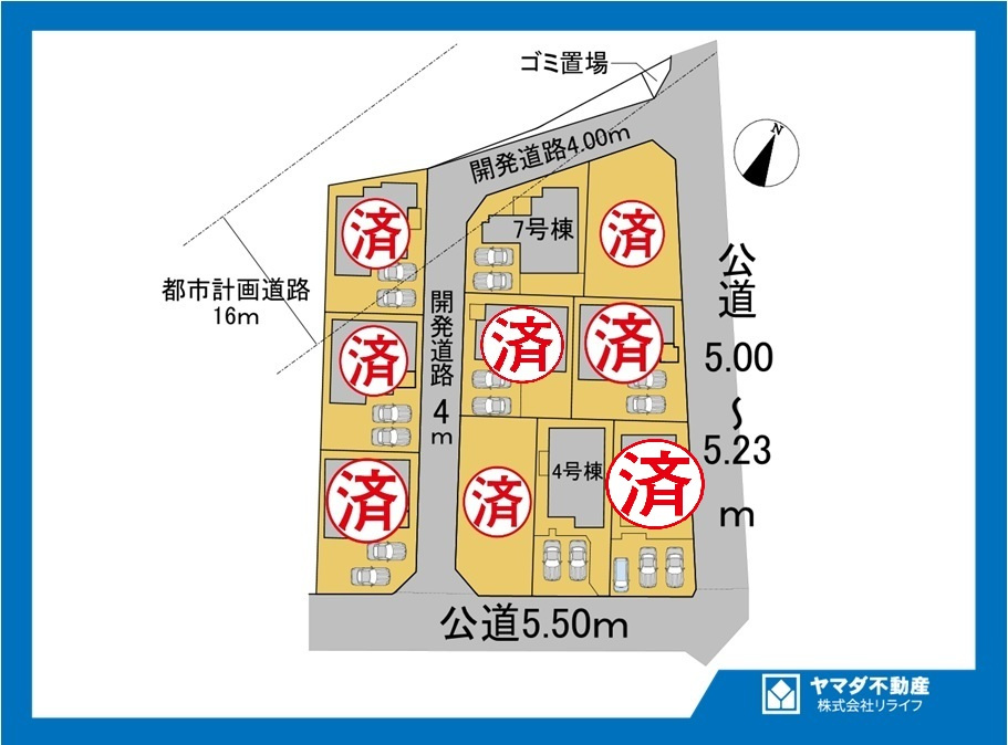 新築戸建　江南市宮後町砂場東　全10区画分譲の区画図|■区画図
■YAMADA電機の　ヤマダ不動産　株式会社リライフ　一宮店■
いつでもお問合わせ下さい。
