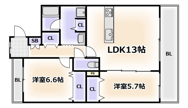 【間取り】 | グランディールNAMBA