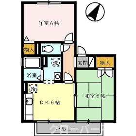 サニーハイム B棟の間取り