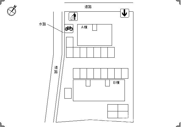 サニーハイム B棟の区画図