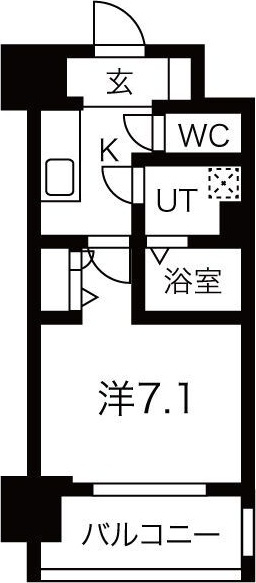 レジュールアッシュ梅田北の間取り