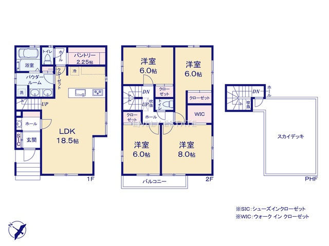 草加市長栄1丁目 新築分譲住宅 の間取り