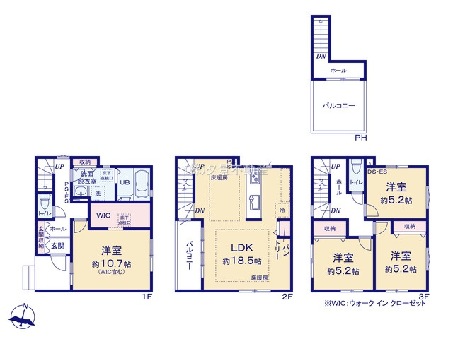 《仲介手数料無料》浦和区元町１丁目7-2新築一戸建て‎KEIAI Graceの間取り