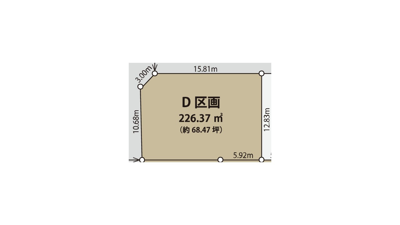 日野市大坂上　全５区画土地分譲　D区画の土地図