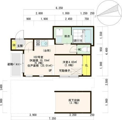ガナーズ館長柄の間取り