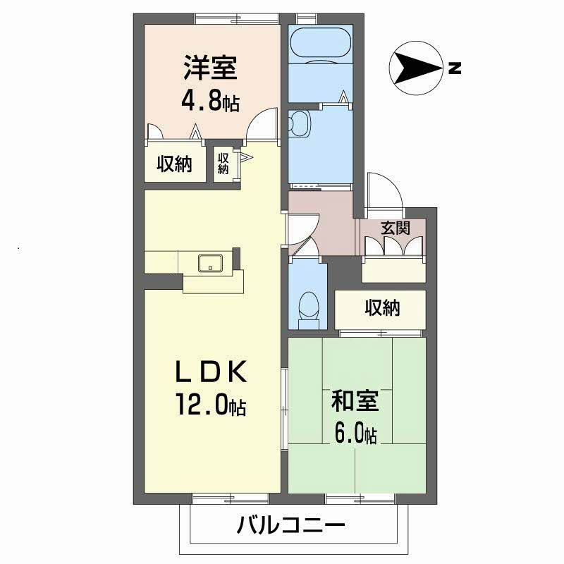 ディアス宮脇Ｂ棟の間取り