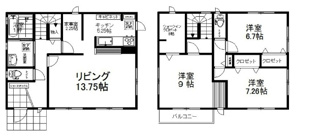 【間取り】 | 陽当り燦々、近隣ショッピング施設多数の立地／学園の森戸建