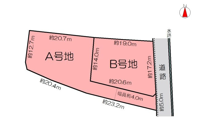 丹波市春日町黒井の売地の区画図