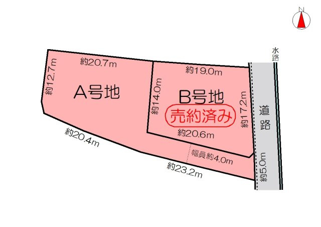 丹波市春日町黒井の売地の区画図