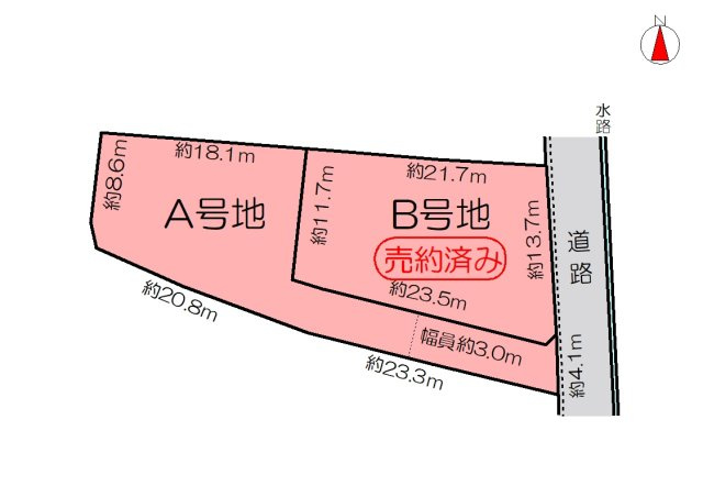 丹波市春日町黒井の売地の区画図
