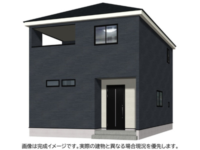 【外観パース】 | 新築　クレイドルガーデン玉島阿賀崎第12　全3棟 | 2号棟完成イメージです。