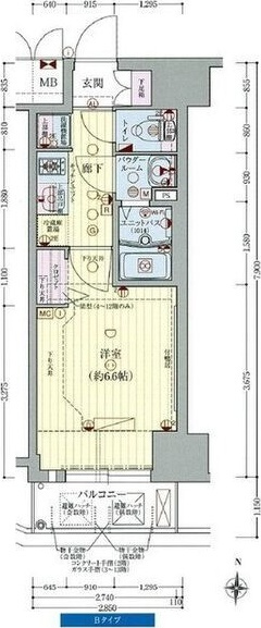 プレサンス梅田Ⅱの間取り