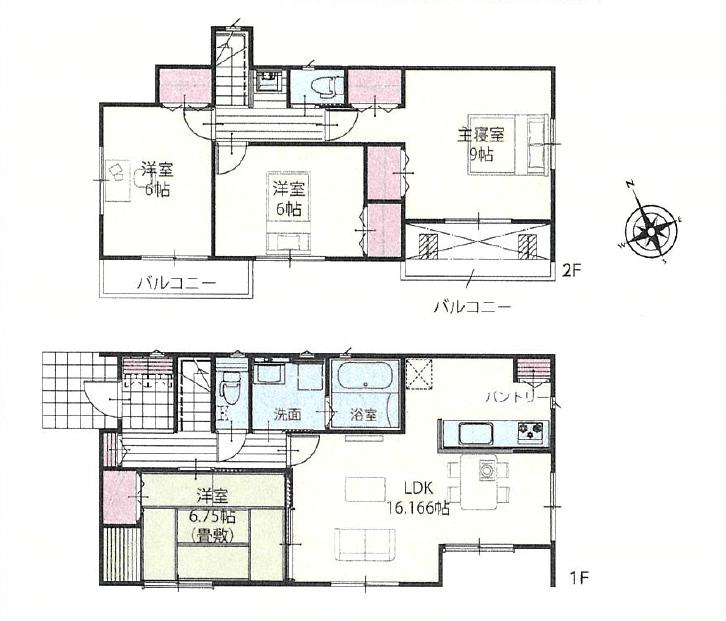 坂東市沓掛23-P1　A号棟　新築戸建