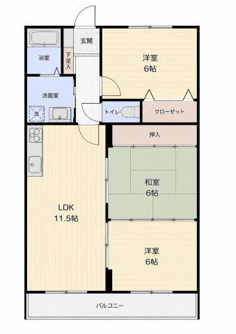 エステート杉塚の間取り