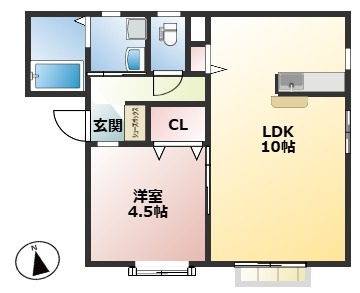シャーメゾンオカムラの間取り