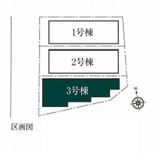 【区画図】 | 杉並区下井草３丁目　新築戸建て　３号棟 | 西武新宿線「下井草」駅徒歩3分で利便性も良好のエリア