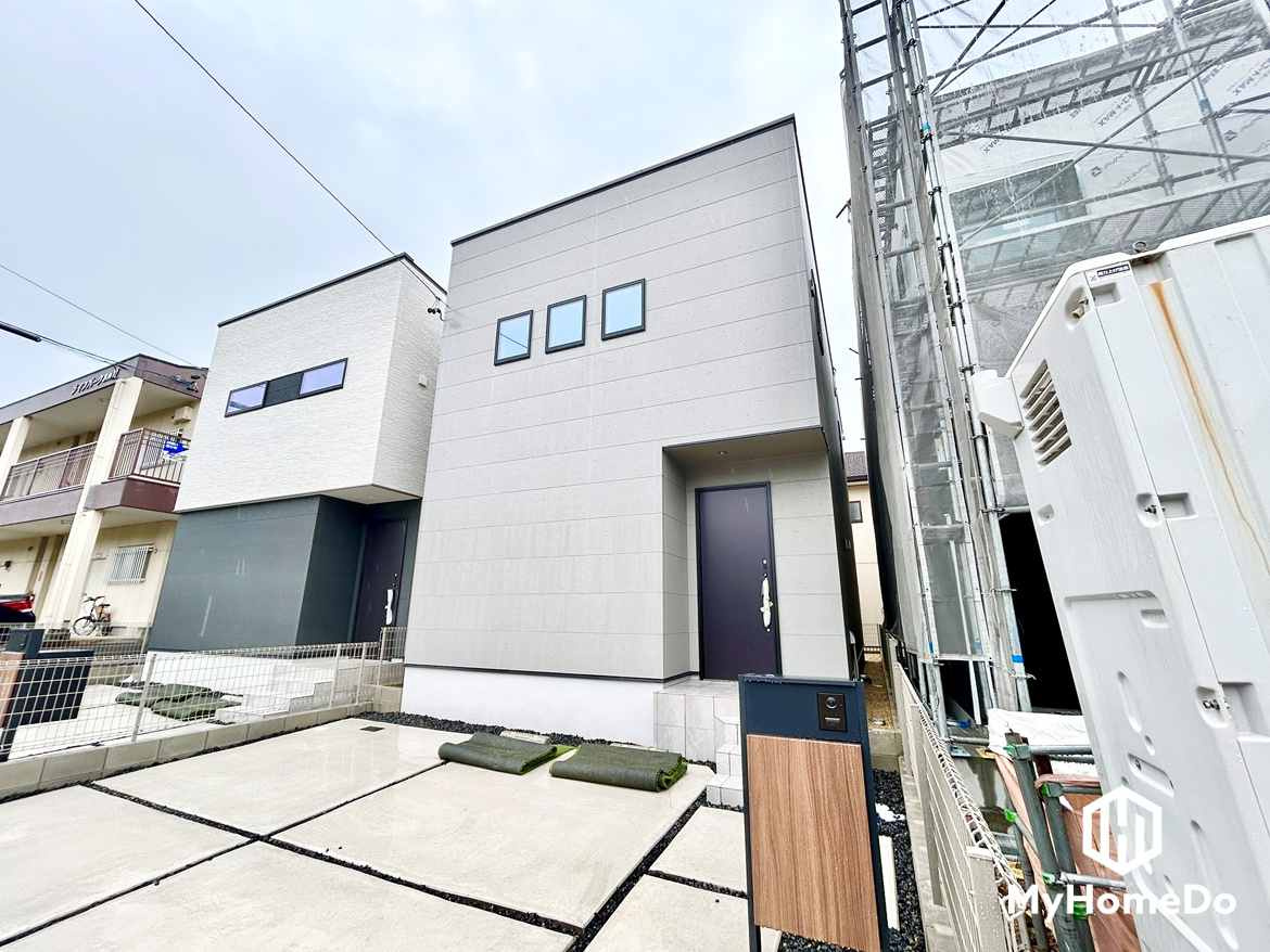 春日井市高山町　7期の外観|帰宅すると心がほっとする、優しい色味とデザイン性溢れる外観